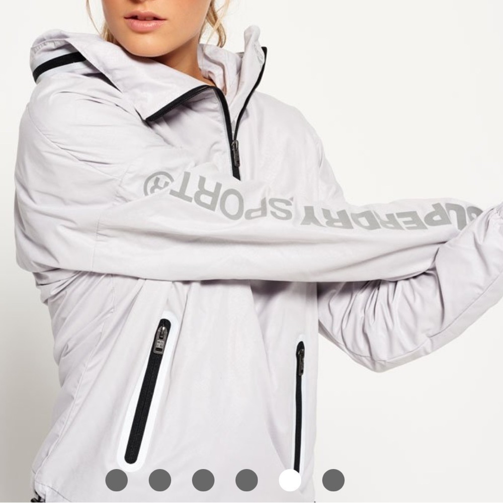 NWOT light gray, superdry sport size large windcheater